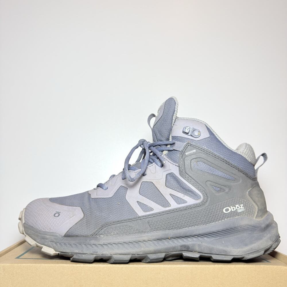 Oboz Katabatic Mid B-DRY Womens Hiking Boots Size 11 Waterproof Grey Purple